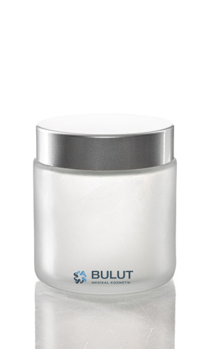 100 ML Buzlu Cam Kavanoz Gri Kapaklı Tıpalı