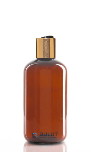 250 ML Amber Boston Pet Şişe Gold Disctop Kapaklı