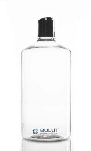 1 Litre Toptan Boş Plastik Şişe Siyah Disctop Kapaklı
