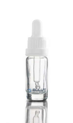 10 CC Şeffaf Toptan Cam Şişe Beyaz Plastik Beyaz Damlalıklı Takım