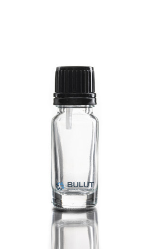 10 ML Şeffaf Boş Toptan Cam Şişe Siyah İçten Damlalıklı Takım