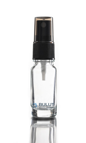 10 ML Şeffaf Cam Şişe Siyah Spreyli