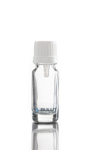 10 ML Şeffaf Yağ Şişesi Beyaz İçten Damlalıklı Düz Kapak