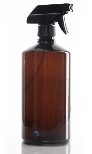 1000 CC Amber Pet Şişe Siyah Klasik Triggerli