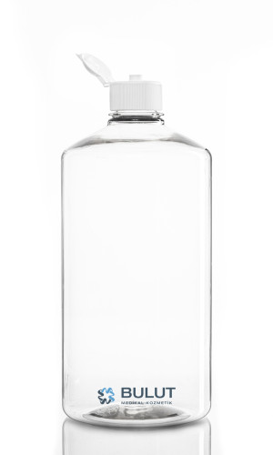 1000 ML Şeffaf Pet Şişe Boş Şişe Beyaz Fliptop Kapaklı